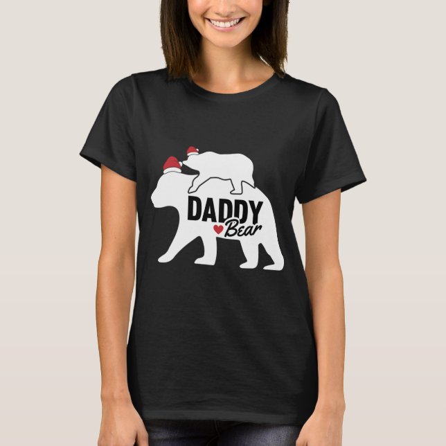 Pappa Bear-jul Cute X-Mas Pappa Son DDotter M T Shirt (Framsida)