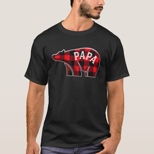 Pappa Bear-jul-familjen Matching Pajama D T Shirt (Framsida)