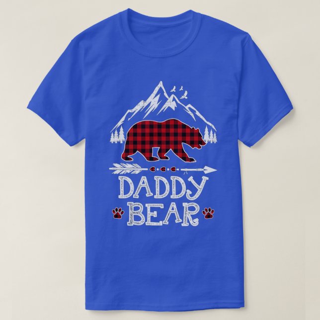 Pappa Bear jul jul Pajama Red Play Buffalo Fami T Shirt (Design framsida)