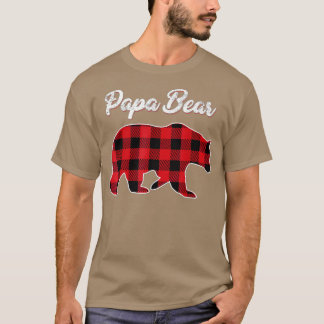 Pappa Bear jul jul Pajama Red Play Buffalo Famil T Shirt
