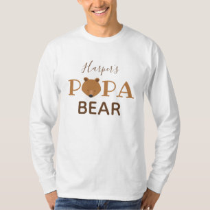 Pappa Bear Kid Namn Pappa T-Shirt