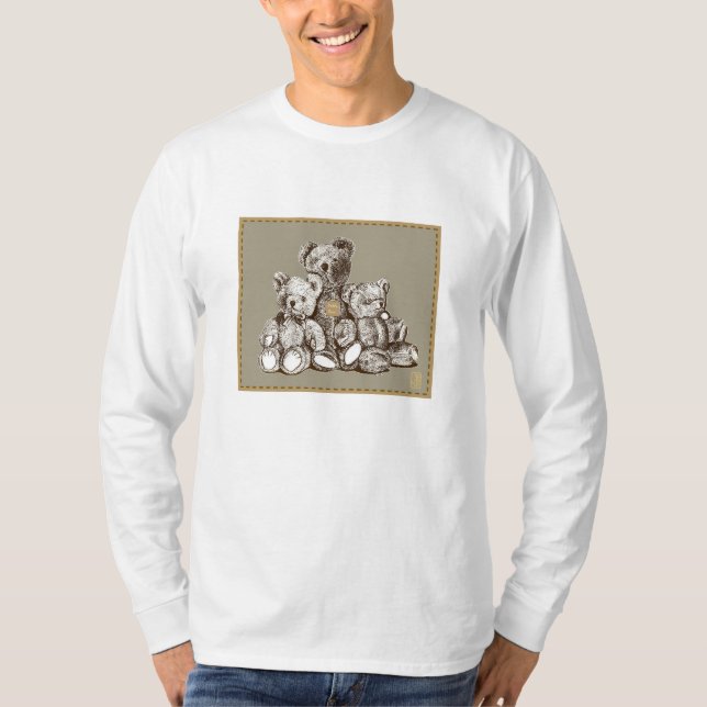 Pappa Bear Nalles Manar Sweatshirt T Shirt (Framsida)