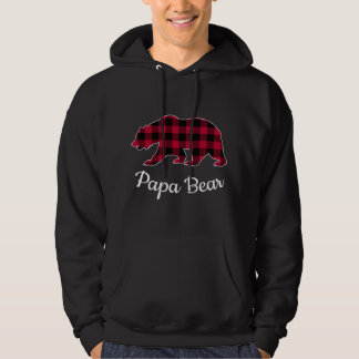 Pappa Bear Pajama Red Buffalo Play Långärmad Hoodie