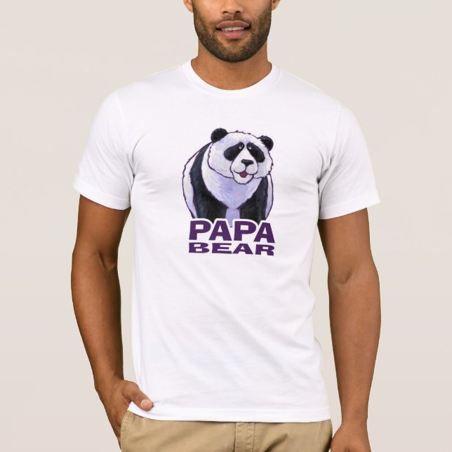 Pappa Bear Panda Manar ljusare Tee Shirt (Framsida)