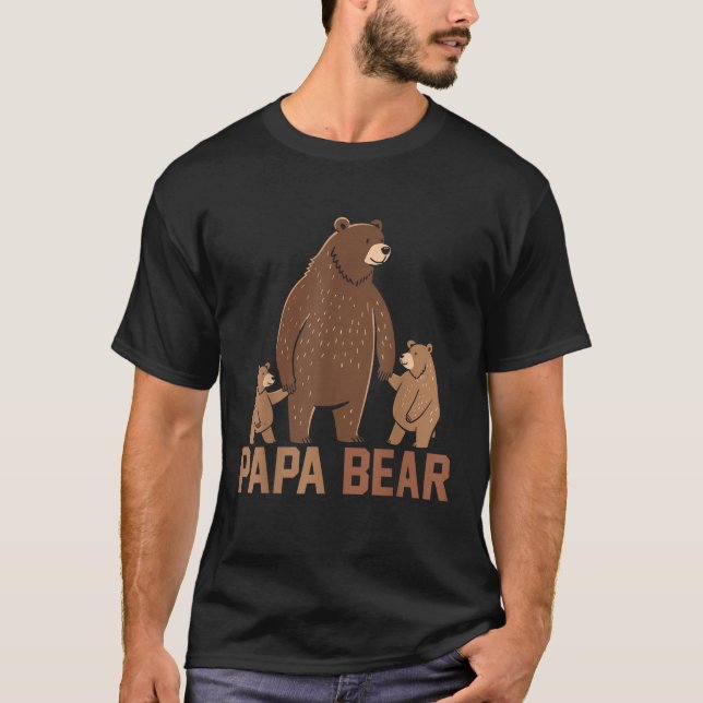 Pappa Bear Pappa 2 Unge pappa Bear 2 Kids Far T Shirt (Framsida)