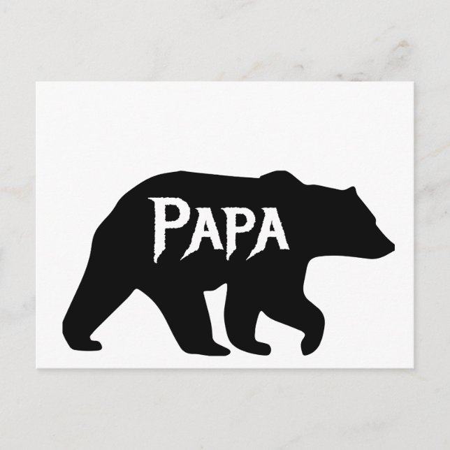 PAPPA Bear, pappa, Pappa, Far's Day Vykort (Framsida)