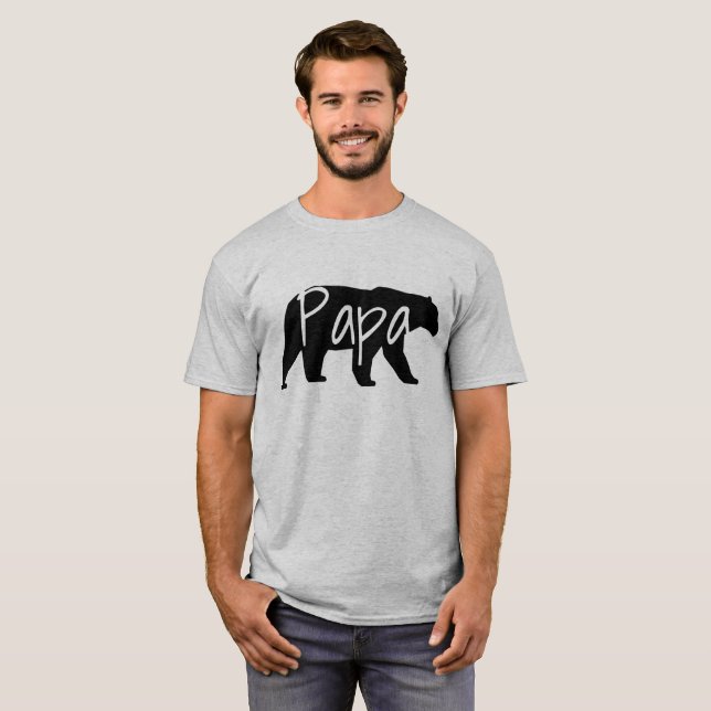 Pappa Bear Pappa Tshirt Tee Shirt (Hel framsida)