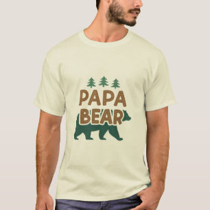 "Pappa Bear" Pappor Kärlek T-Shirt