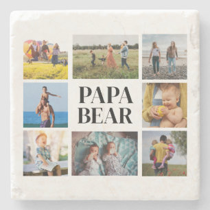 Pappa Bear Photo Fars dag Stenunderlägg