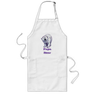 Pappa Bear Polar Bear Apron Långt Förkläde