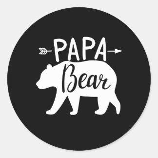 Pappa Bear Runt Klistermärke