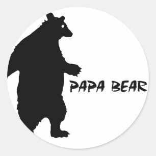 Pappa Bear Runt Klistermärke