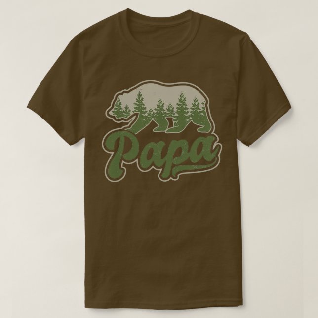 Pappa Bear Shirt Forest Wood Gift T Shirt (Design framsida)