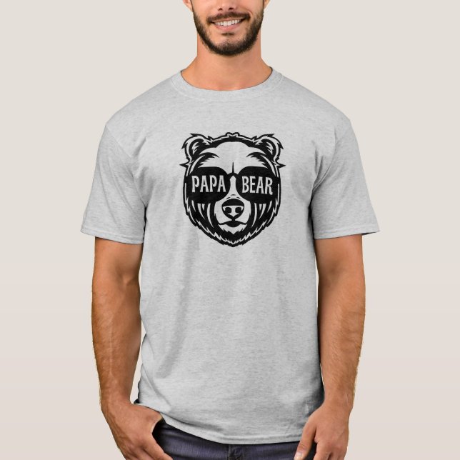 Pappa Bear Sunglass Fars dag T Shirt (Framsida)