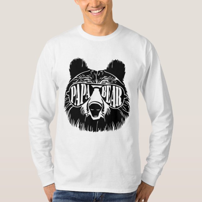 Pappa Bear Sunglasses Fars dag Pappa Grandpa T Shirt (Framsida)