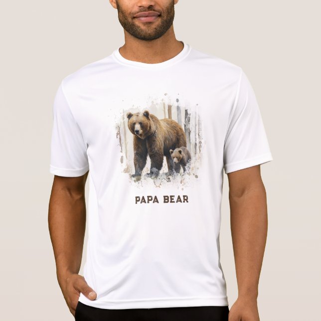 *~* PAPPA BEAR Unge artsy Fars dag Gift AP86 T Shirt (Framsida)
