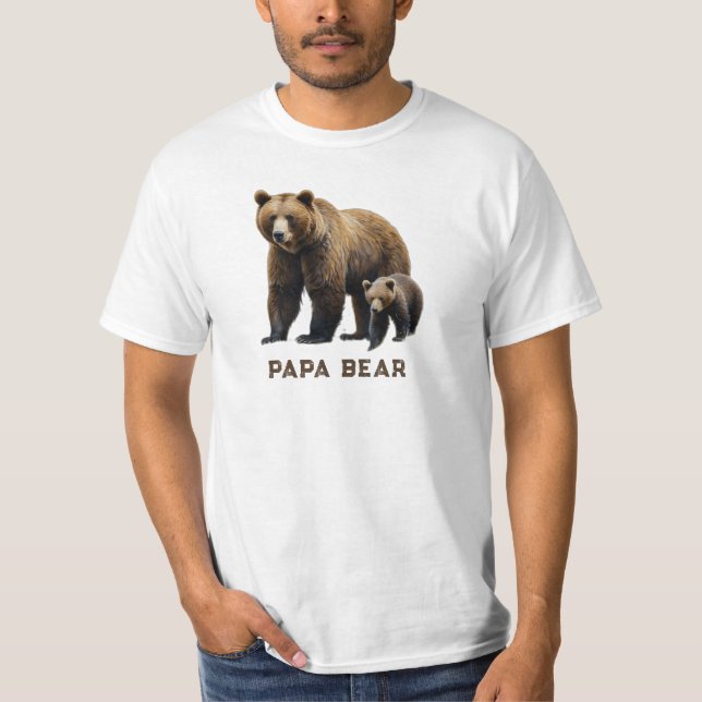 *~* PAPPA BEAR Unge Fars dag Gift AP86 T Shirt (Framsida)