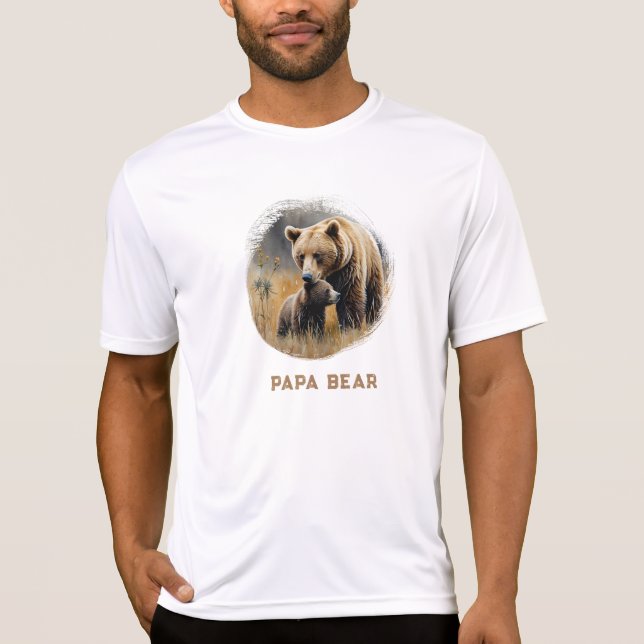 *~* PAPPA BEAR Unge Original Fars dag Gift AP86 T Shirt (Framsida)