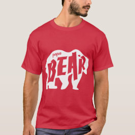 Pappa Bear White Silhouette. T Shirt