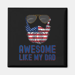 Pappa Beard Fantastisk som min Pappa 4 juli-patrio Magnet