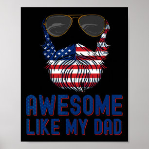 Pappa Beard Fantastisk som min Pappa 4 juli-patrio Poster