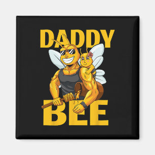 Pappa Bee biodlingshonungspappa med dottergir Magnet