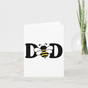 Pappa Bee Cute Biekeeping 1:a Birthday Matching Fa Kort