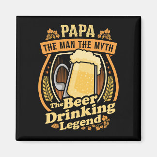 Pappa Beer Drinking Legend Magnet
