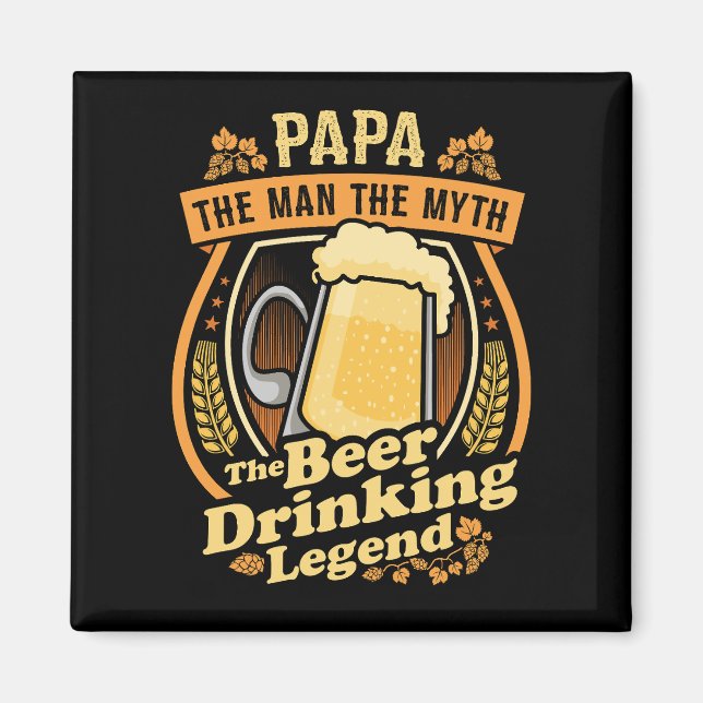 Pappa Beer Drinking Legend Magnet (Framsidan)