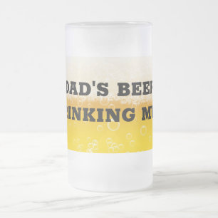 Pappa Beer Drinking Mugg Frosted Glass Beer Mugg