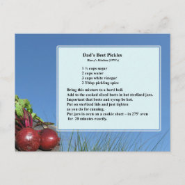 Pappa Beet Pickles Recipe-vykort Vykort