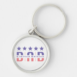 Pappa Begränsad Edition Rund Silverfärgad Nyckelring