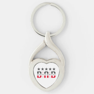 Pappa Begränsad Edition Twisted Heart Silverfärgad Nyckelring