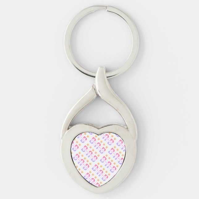 Pappa Begränsad Edition Twisted Heart Silverfärgad Nyckelring (Framsidan)