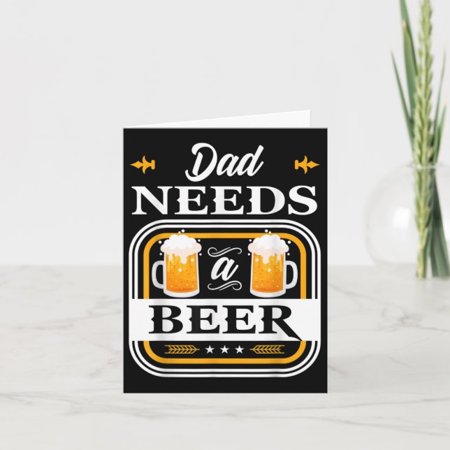 Pappa behöver en ölbrid och en groomdrinker Öl Wed Kort (Framsida)
