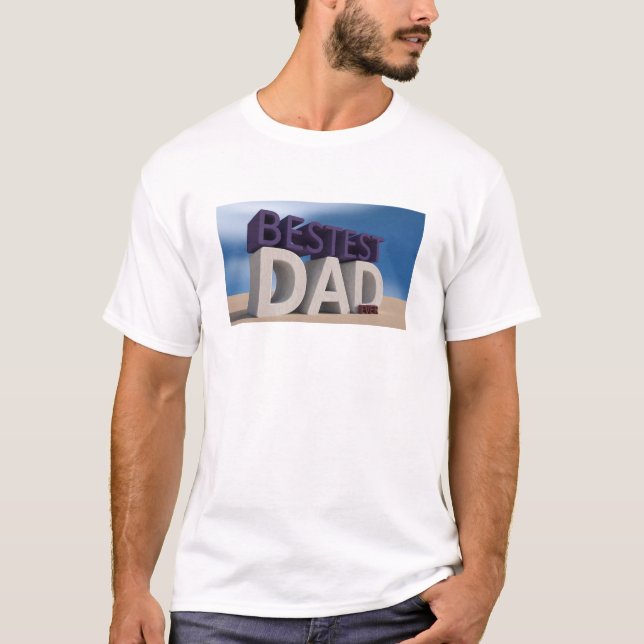 Pappa Best Aldrig World's Bestest Far Funny T Shirt (Framsida)