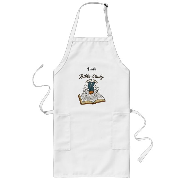 Pappa Bible Study Långt Förkläde (Framsidan)
