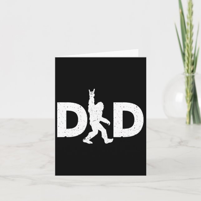 Pappa Bigfoot Fars dag Kort (Framsida)