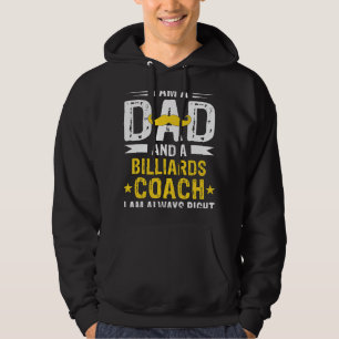 Pappa Billiards Coach Funny Billiards Coach Humor Hoodie