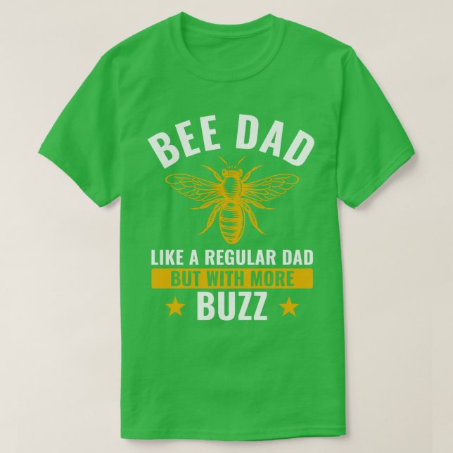 Pappa biodling, honung av biodlingen Far Funny Bee T Shirt (Design framsida)