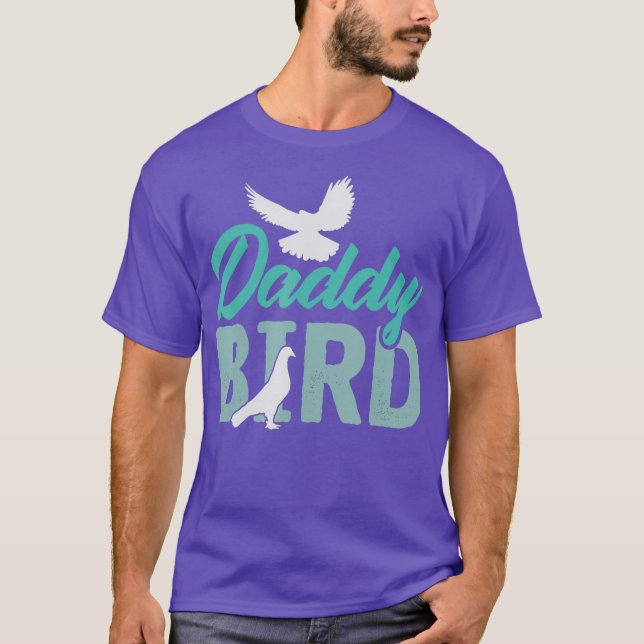 Pappa Bird - Funny Pigeon Bird Apparel T Shirt (Framsida)