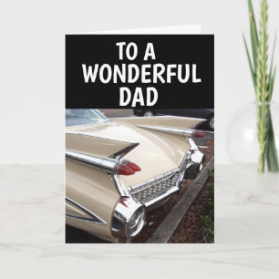 PAPPA BIRTHDAY CLASSIC CAR CADDY GREETY CARD KORT