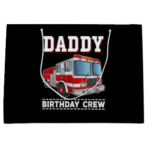 Pappa Birthday Crew Fire Lastbil Themme Family Mat