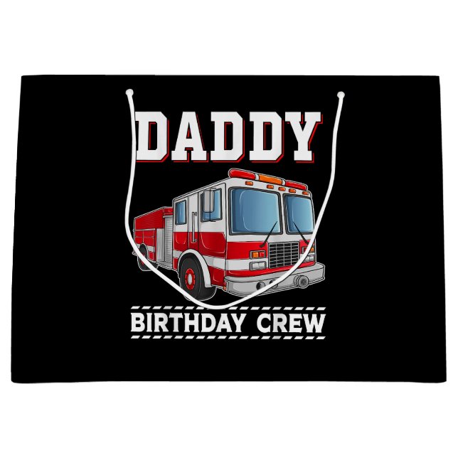 Pappa Birthday Crew Fire Lastbil Themme Family Mat (Framsidan)