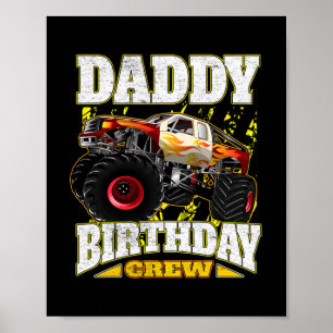 Pappa Birthday Crew Monster Lastbil Poster
