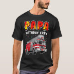 Pappa Birthday Crew Party Fire Lastbil Boy Kids Fi T Shirt<br><div class="desc">Pappa Birthday Crew Party Fire Lastbil Boy Kids Firefighter.</div>