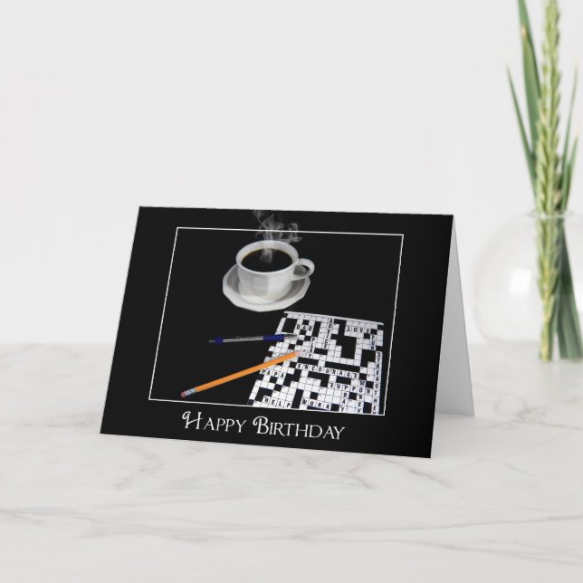 Pappa Birthday Crossword Puzzle Kort (Framsida)