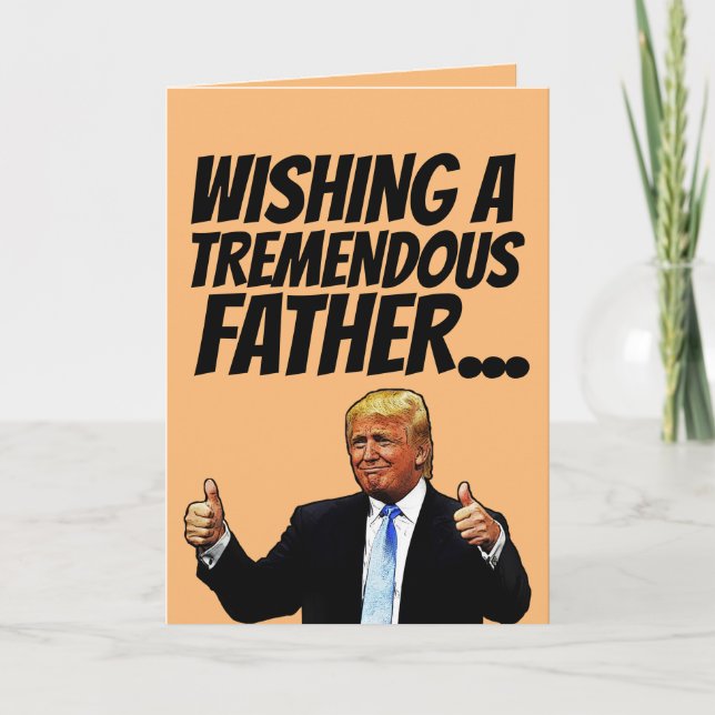PAPPA BIRTHDAY DONALD TRUMP CARDS HELGKORT (Framsida)