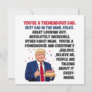 Pappa Birthday Donald Trump Kort