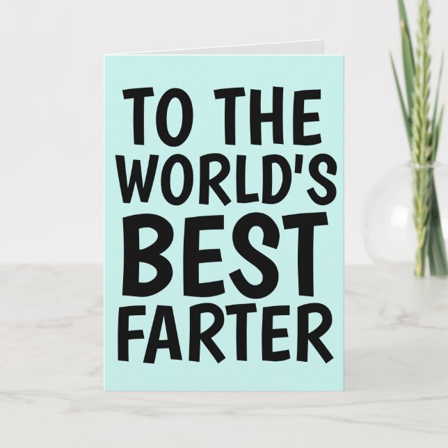 PAPPA BIRTHDAY FUNNY BEST FARTER FAR-KORT KORT (Framsida)